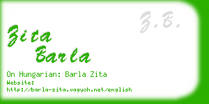 zita barla business card